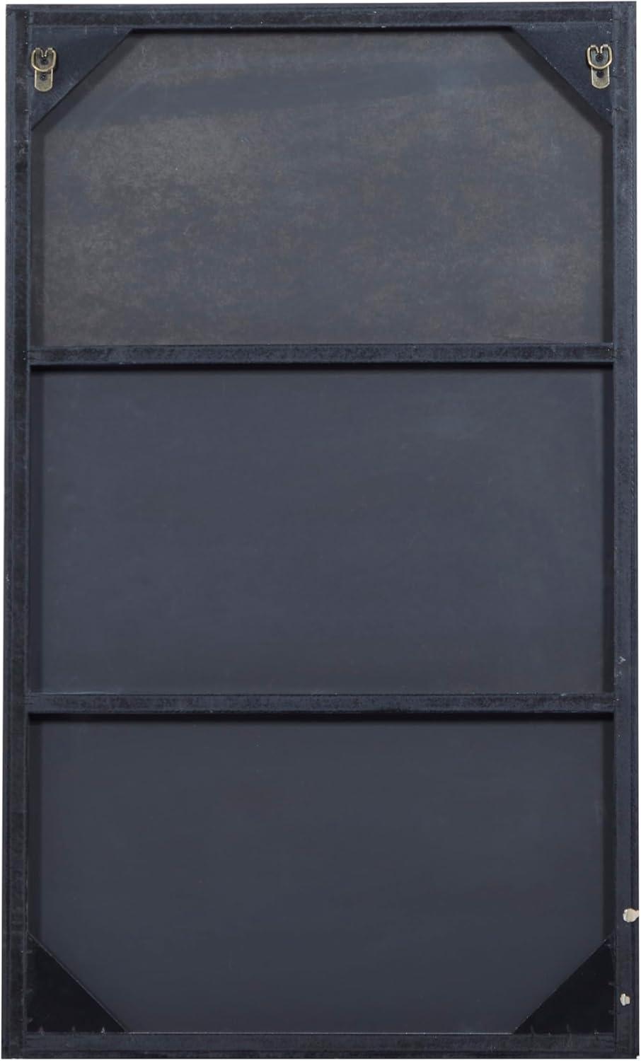 DecMode 24" x 40" Black Wall Mirror with Thin Minimalistic Frame