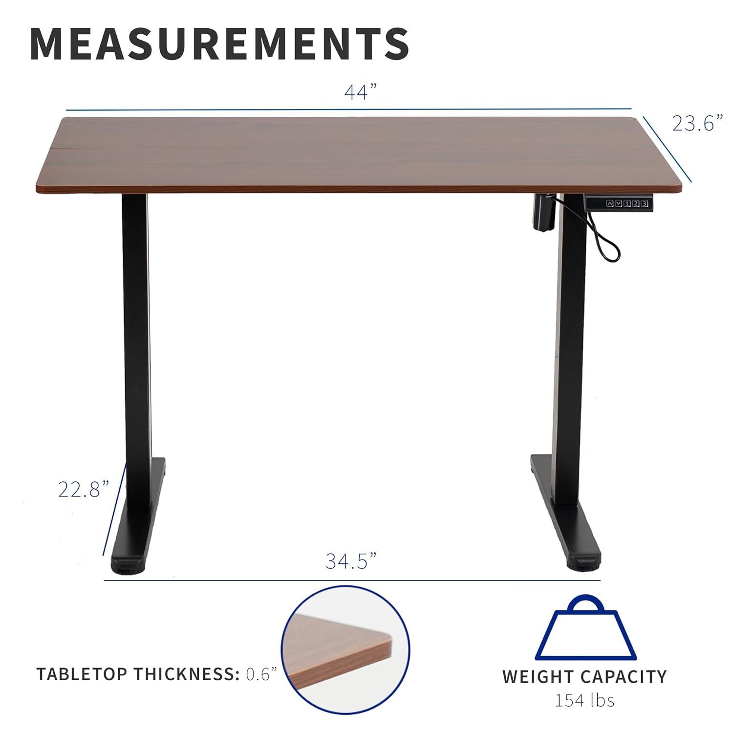 Vivo VIVO Electric 44"x 24" Sit Stand Desk, Height Adjustable Workstation (E144B series)
