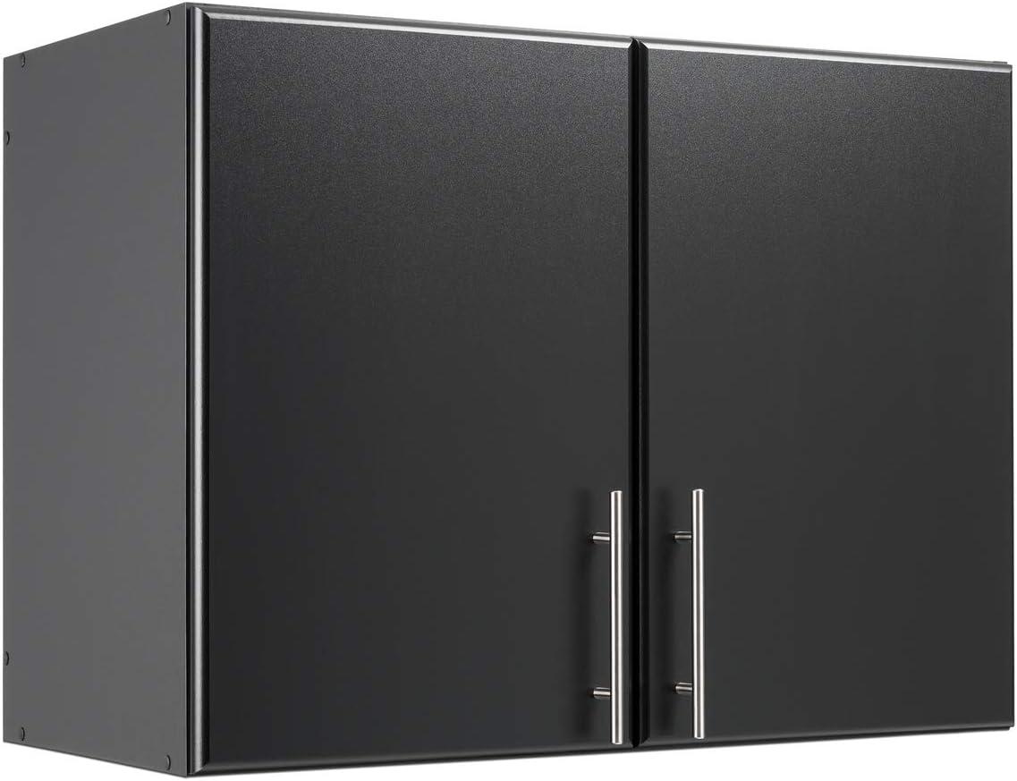 Elite 96" Black Laminated Composite Wood Storage Cabinet Set