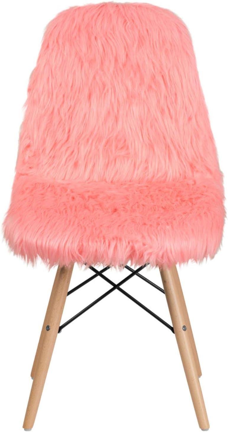 Flash Furniture Shaggy Dog Hermosa Pink Accent Chair