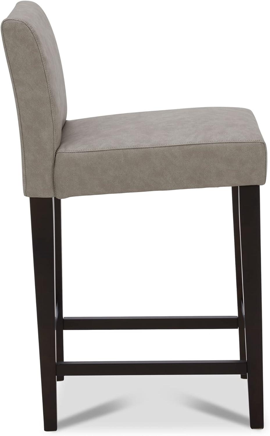 CHITA 25 inch Bar Stools Set of 2, Fabric in Fog Grey