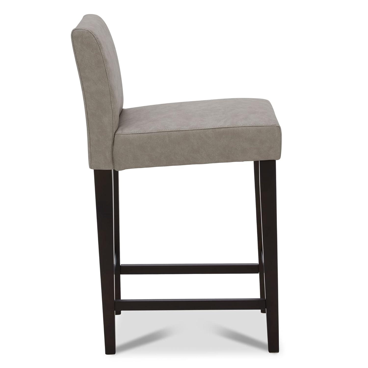 CHITA 25 inch Bar Stools Set of 2, Fabric in Fog Grey