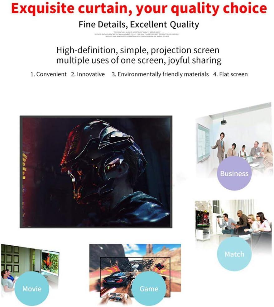 Projector Screen, White Projector Screen, 16:9 No Crease Home Theater Foldable Projection Screen 60"|72"|84"|100"|120"|150"