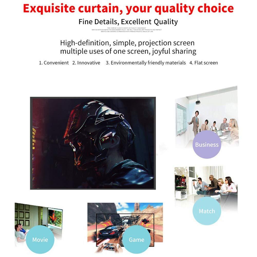 Projector Screen, White Projector Screen, 16:9 No Crease Home Theater Foldable Projection Screen 60"|72"|84"|100"|120"|150"