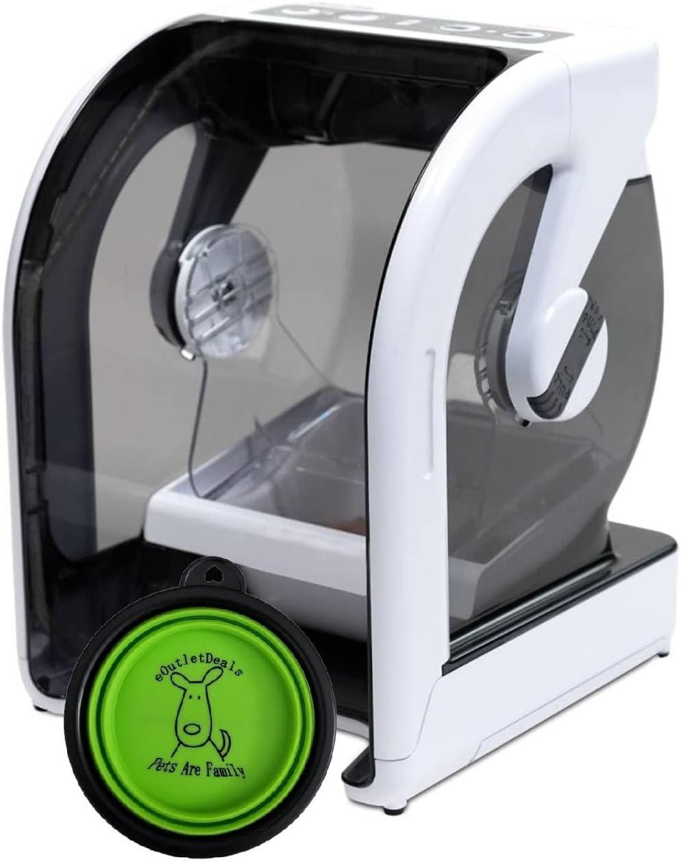 White and Black Microchip Automatic Pet Feeder for Small Dogs and Cats