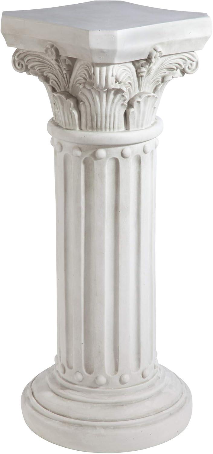 Medium Antique Stone Finish Corinthian Pedestal