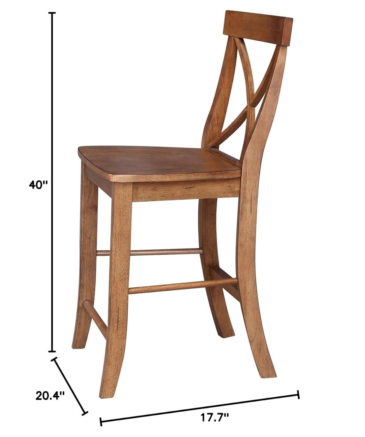 International Concepts X-Back Counter Height Stool - 24 inches H