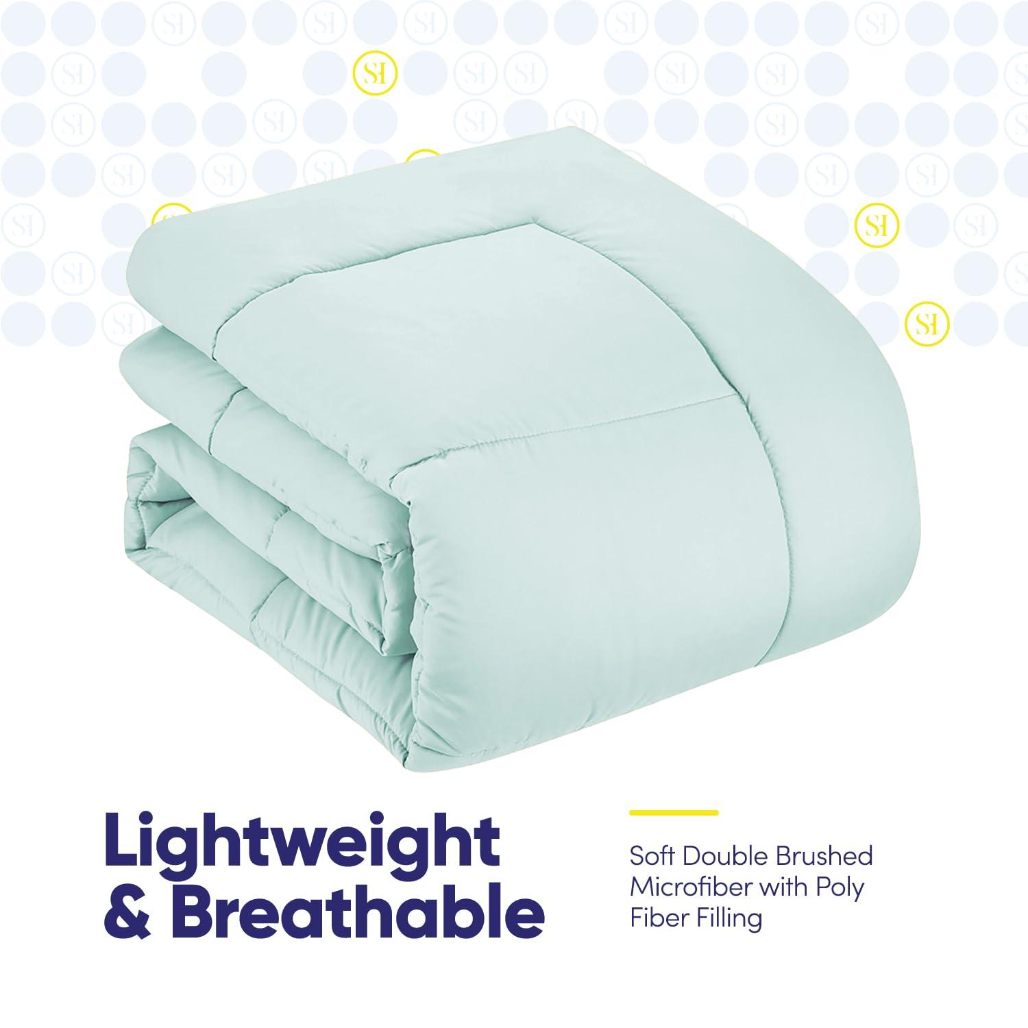 Sweet Home Collection All Season Bed-in-A-Bag 5pc/7pc Solid Color Comforter & Sheet Set Ultra Soft Bedding by Sweet Home Collection