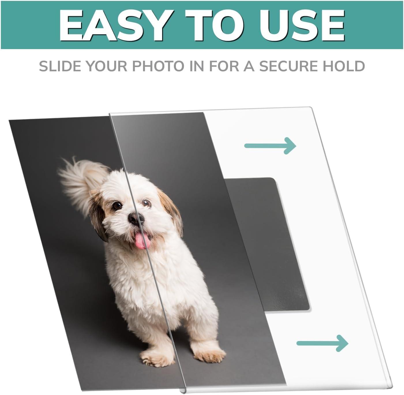 pbf 4x6 Magnetic Picture Frames for Refrigerator | 4 x 6 Clear Magnetic Acrylic Frames | Magnetic Photo Holders for Fridge, Locker, Photo Board, Art Display, Sign Holder (150-Pack)