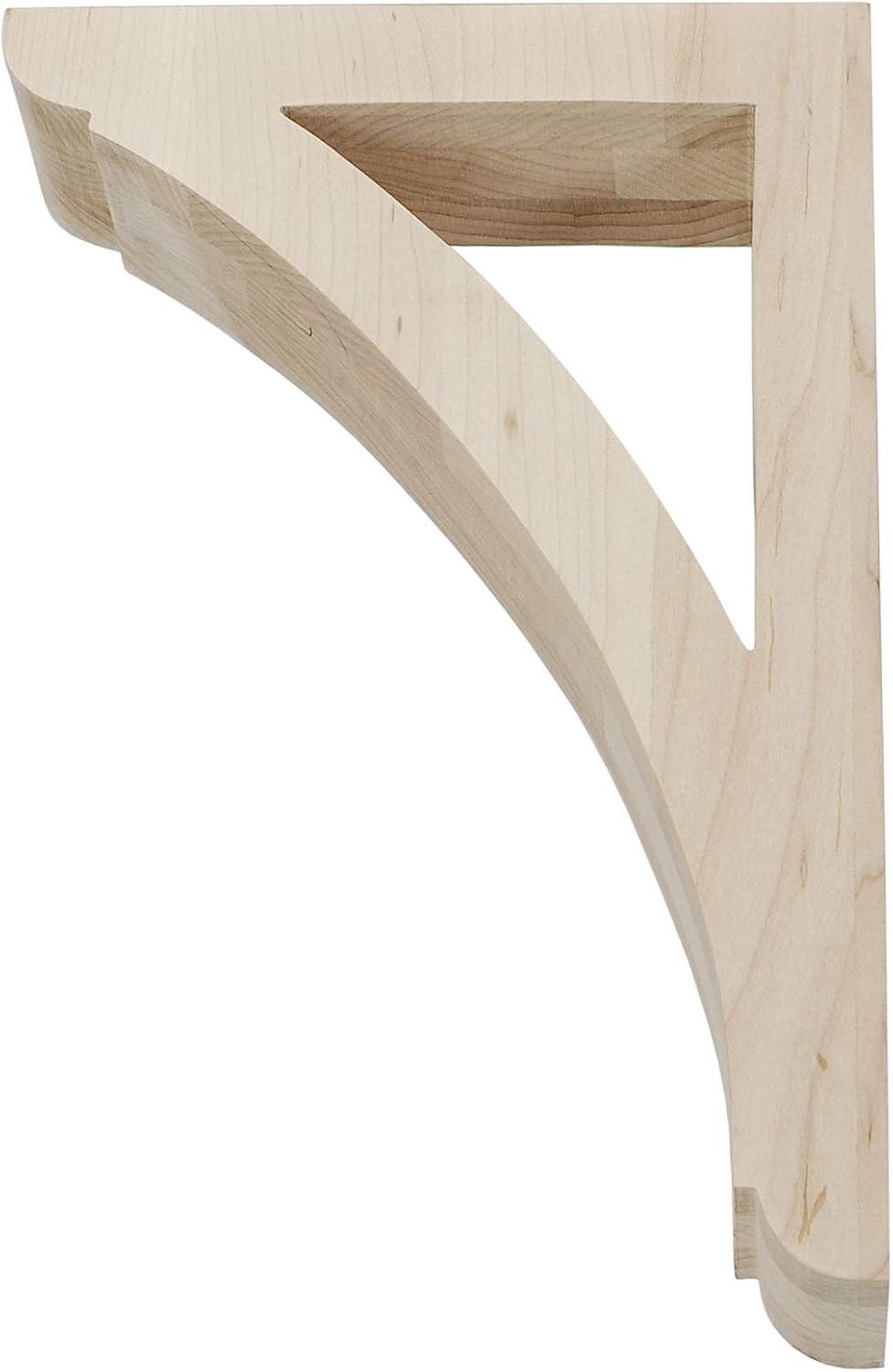 Unfinished Solid Hardwood Plain Bracket Corbel