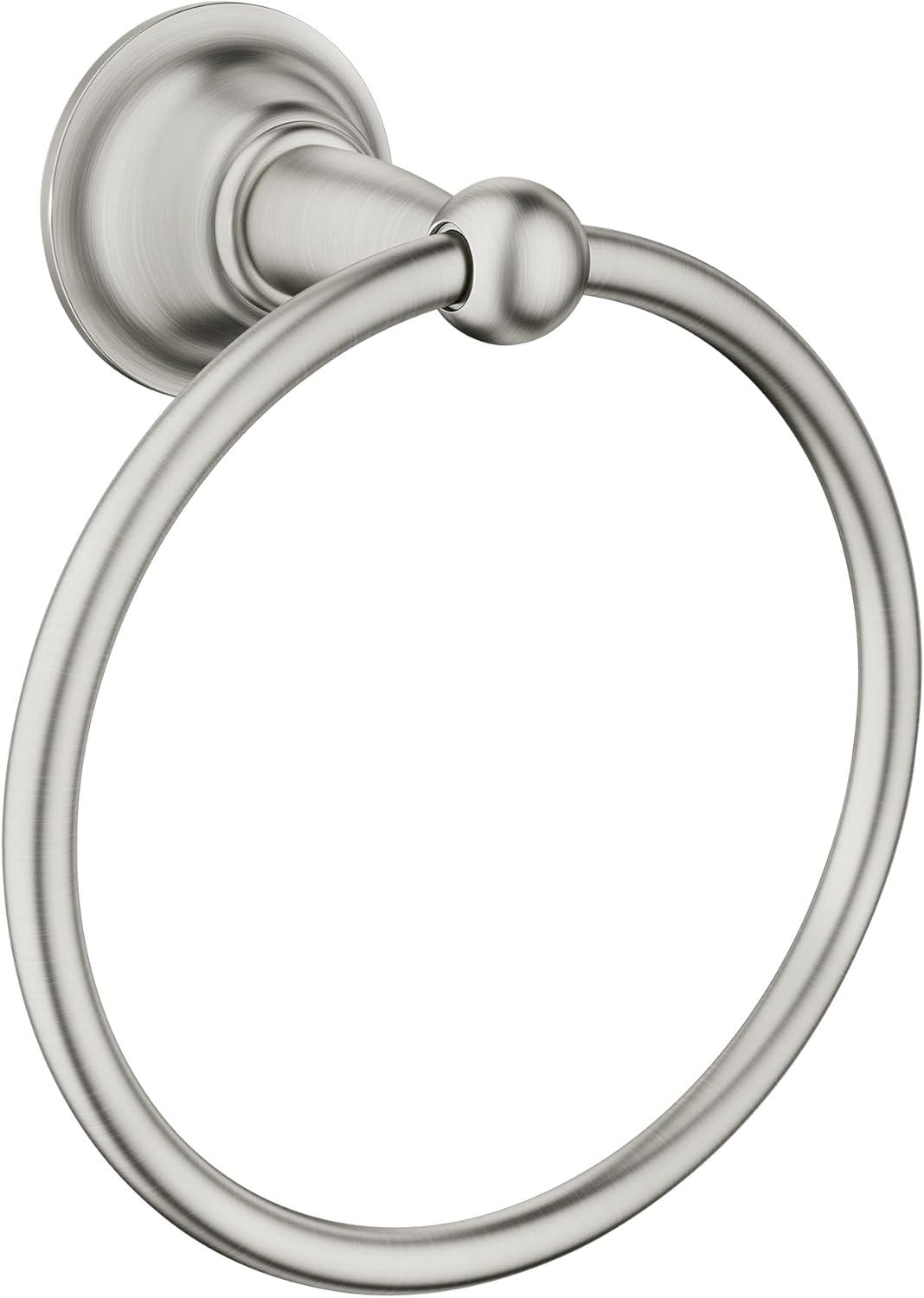 Moen Sage Brushed Nickel Towel Ring Brass