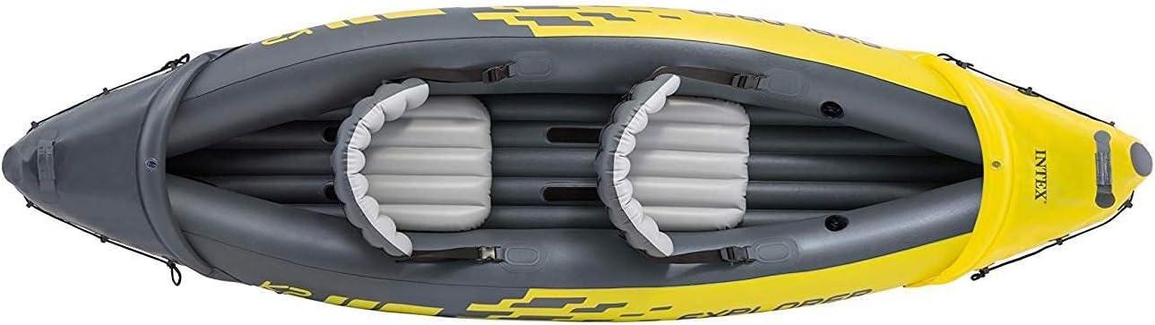 Intex 2-Person Inflatable Kayak w/ Oars & Air Pump & 4 Person Boat w/ Oars &Pump