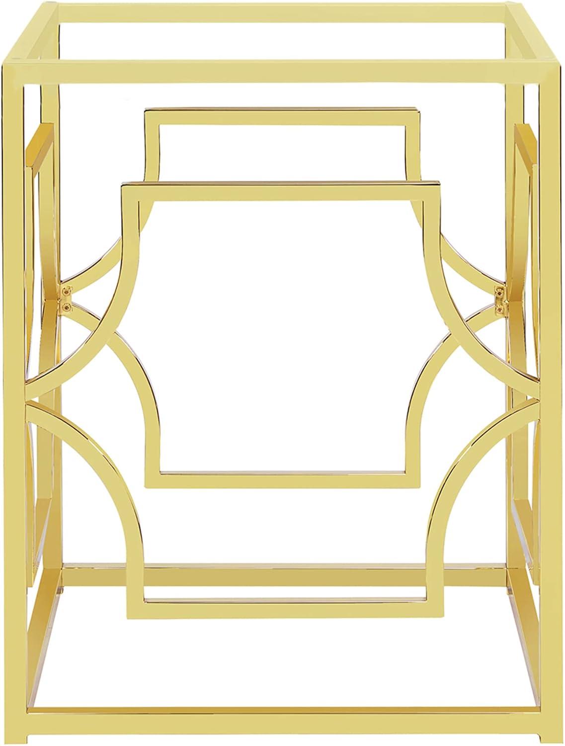 Gold Geometric Square Dining Table Base