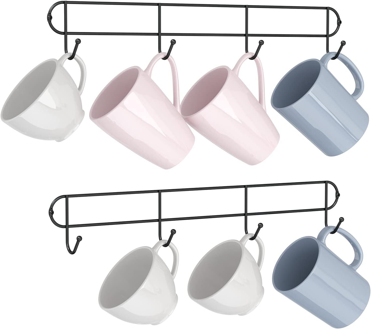 The Lakeside Collection Wall-Mounted Coffee Mug Rack