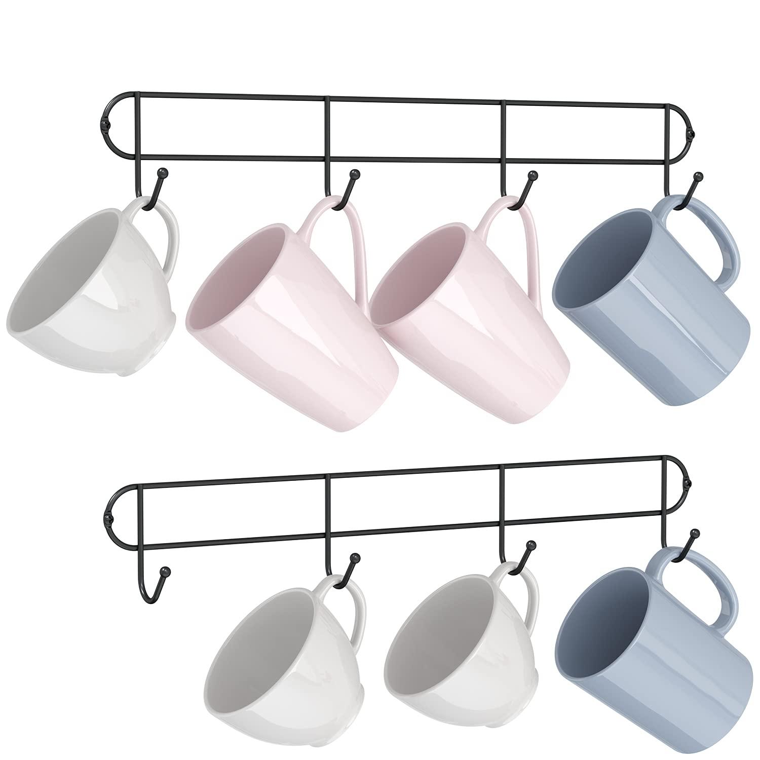 The Lakeside Collection Wall-Mounted Coffee Mug Rack