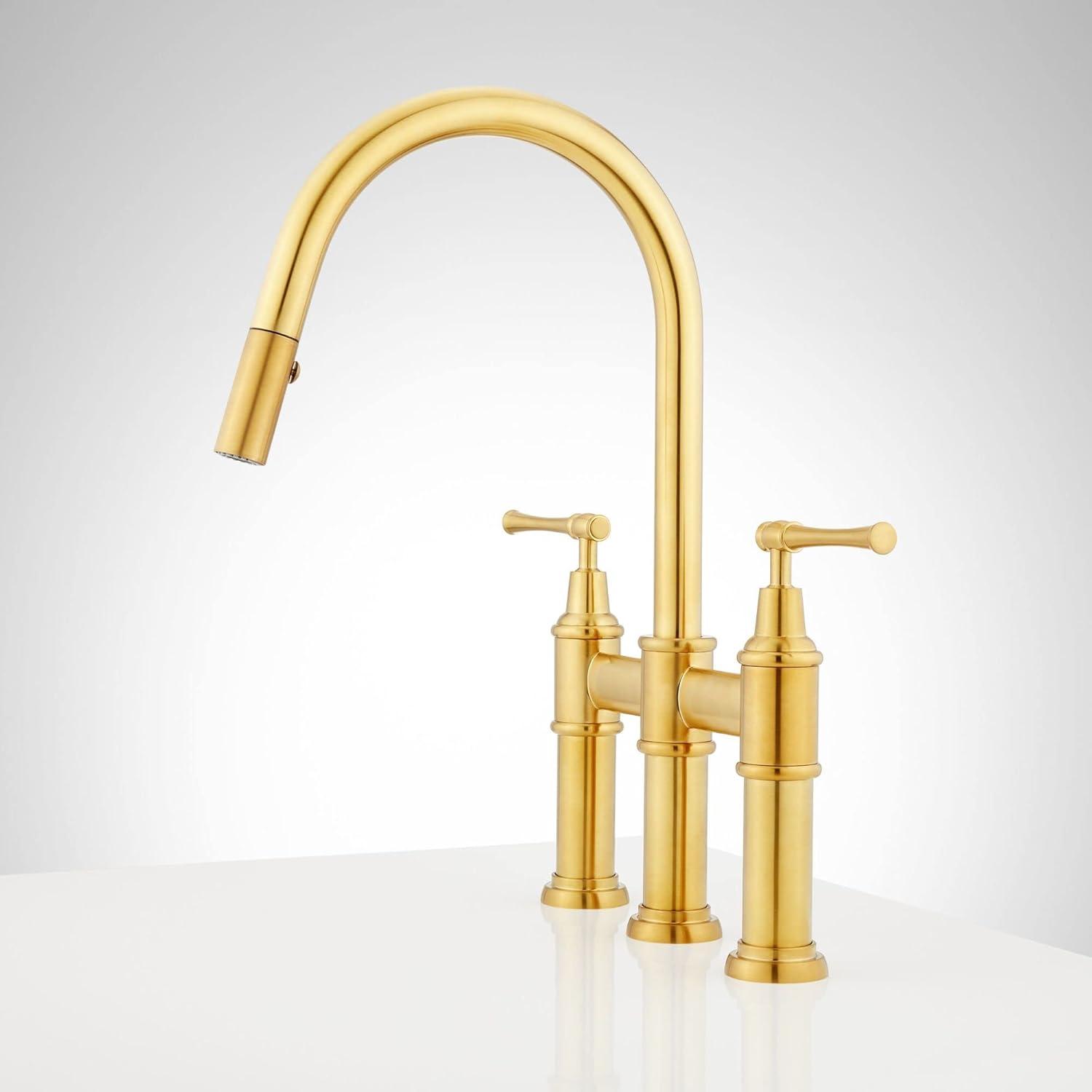 Hurston Pull Down Bridge Faucet with Accessories