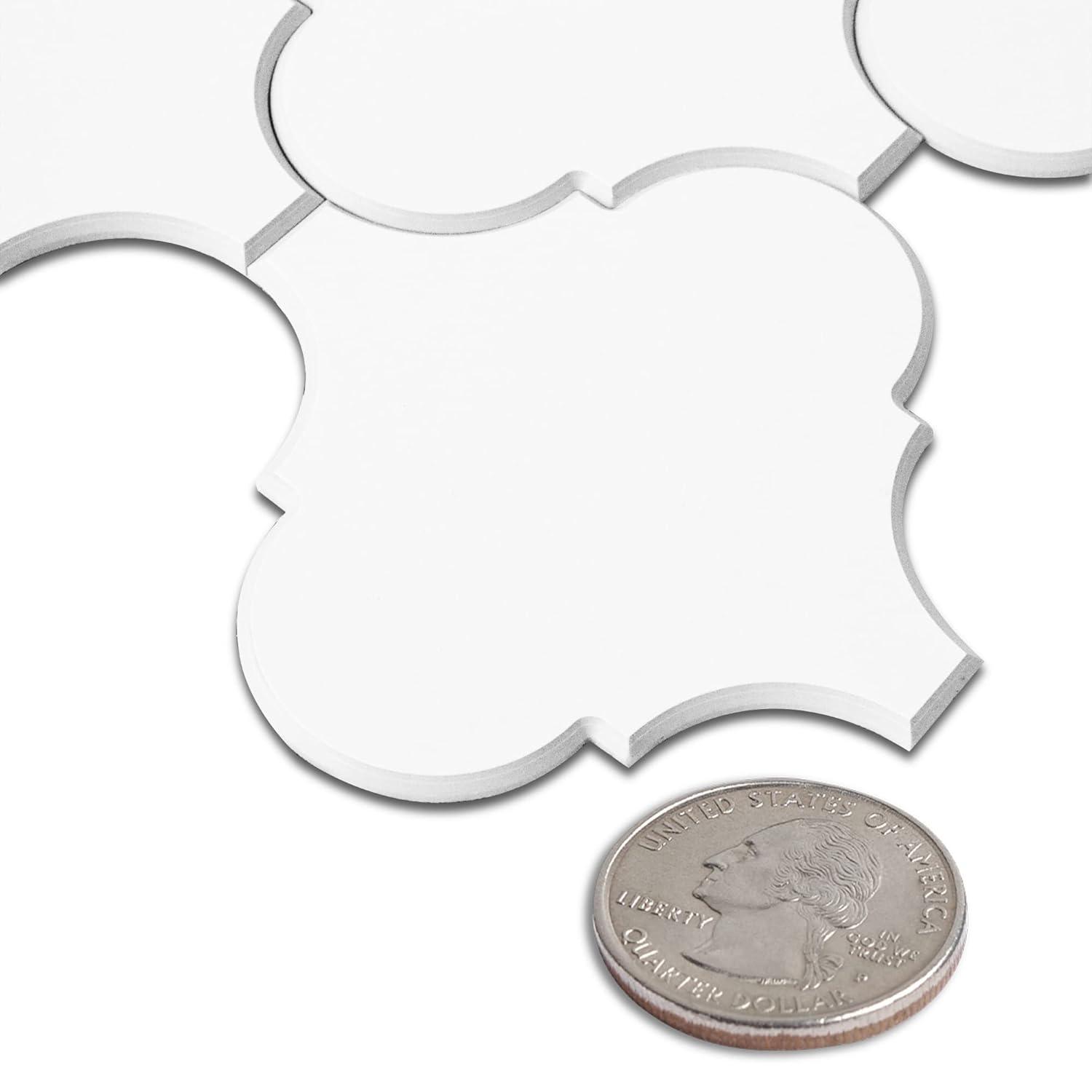 Avant Decor Sample- Zurich White 4-in x 4-in Look Wall Tile