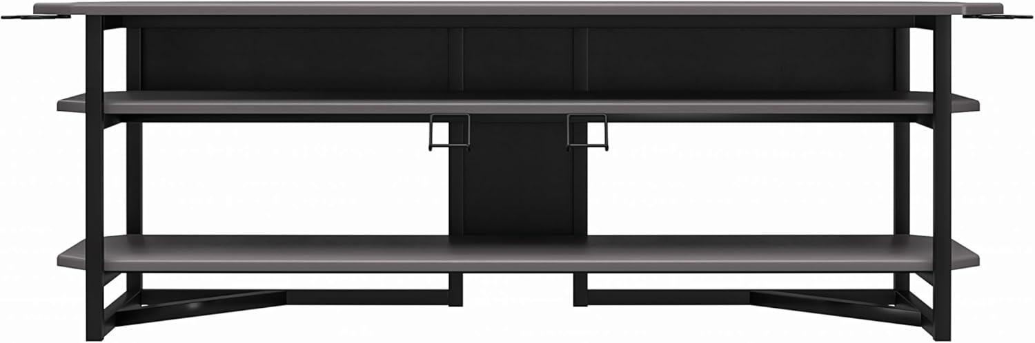 NTense Quest 65" Matte Black Gaming TV Stand with Controller Hooks