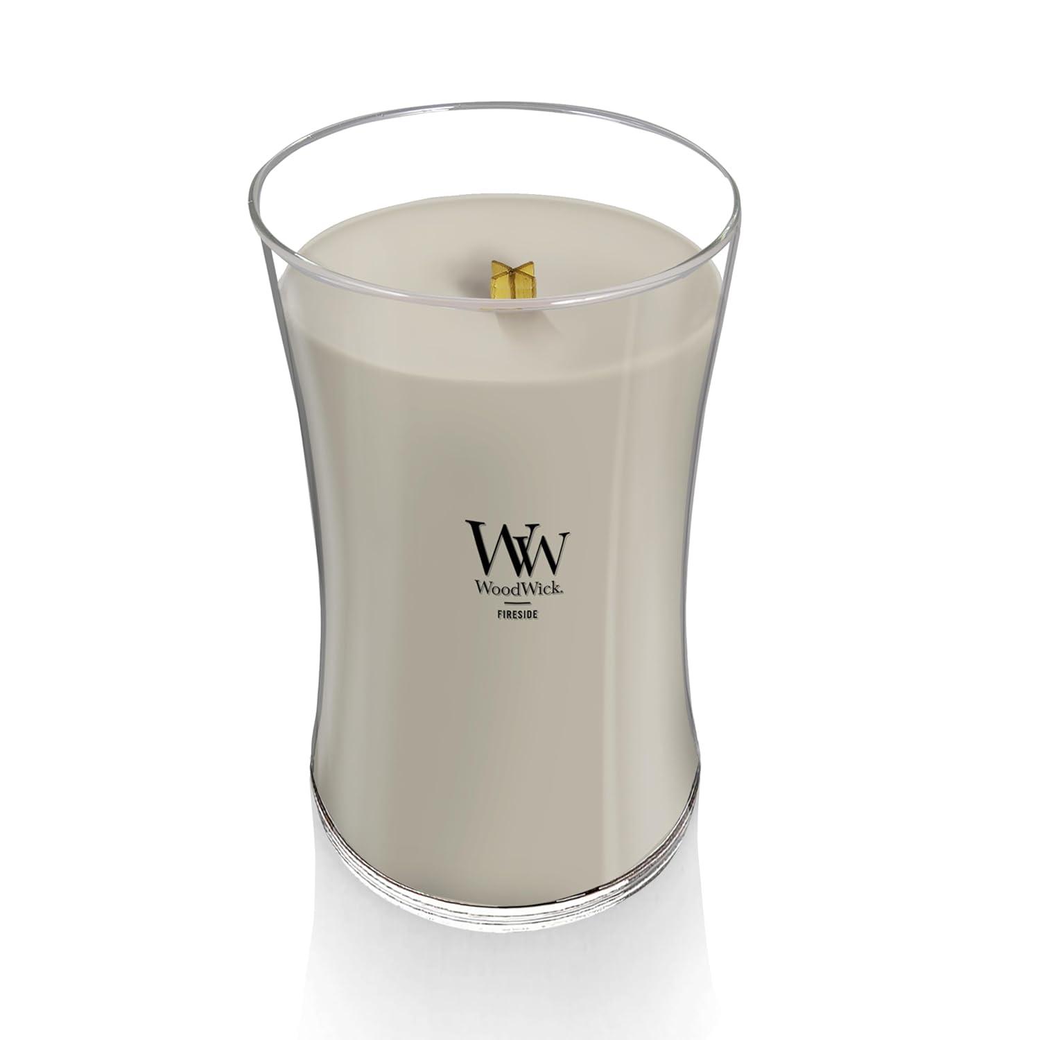 Woodwick Large Hourglass Candle, Fireside, 21.5 oz.