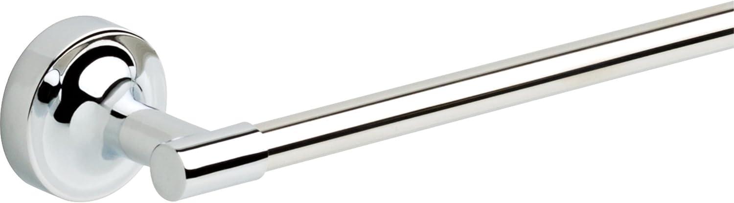 Polished Chrome 24-Inch Wall Mounted Single Towel Bar