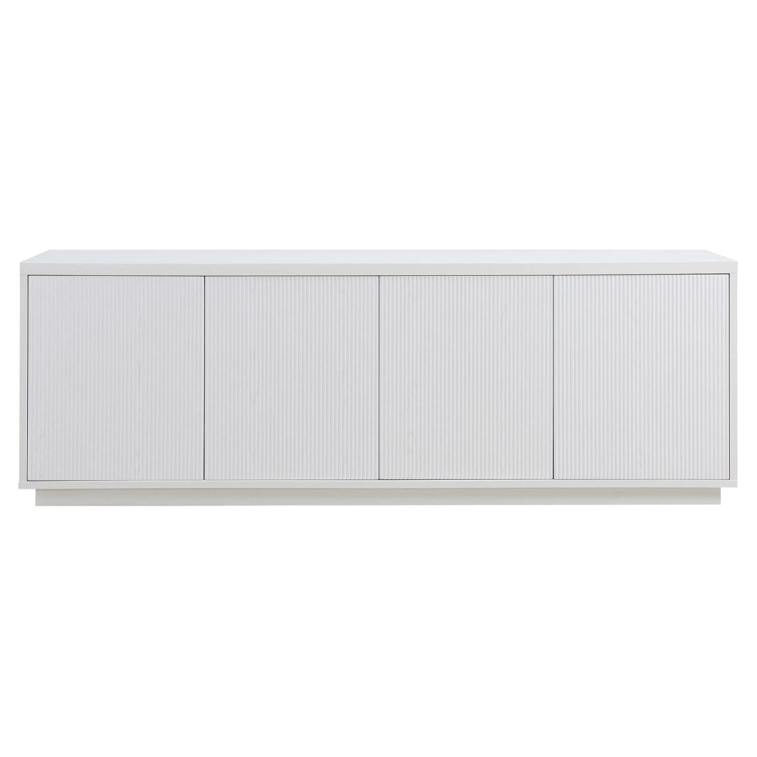 Evelyn&Zoe Hanson Rectangular TV Stand for TV's up to 75", White
