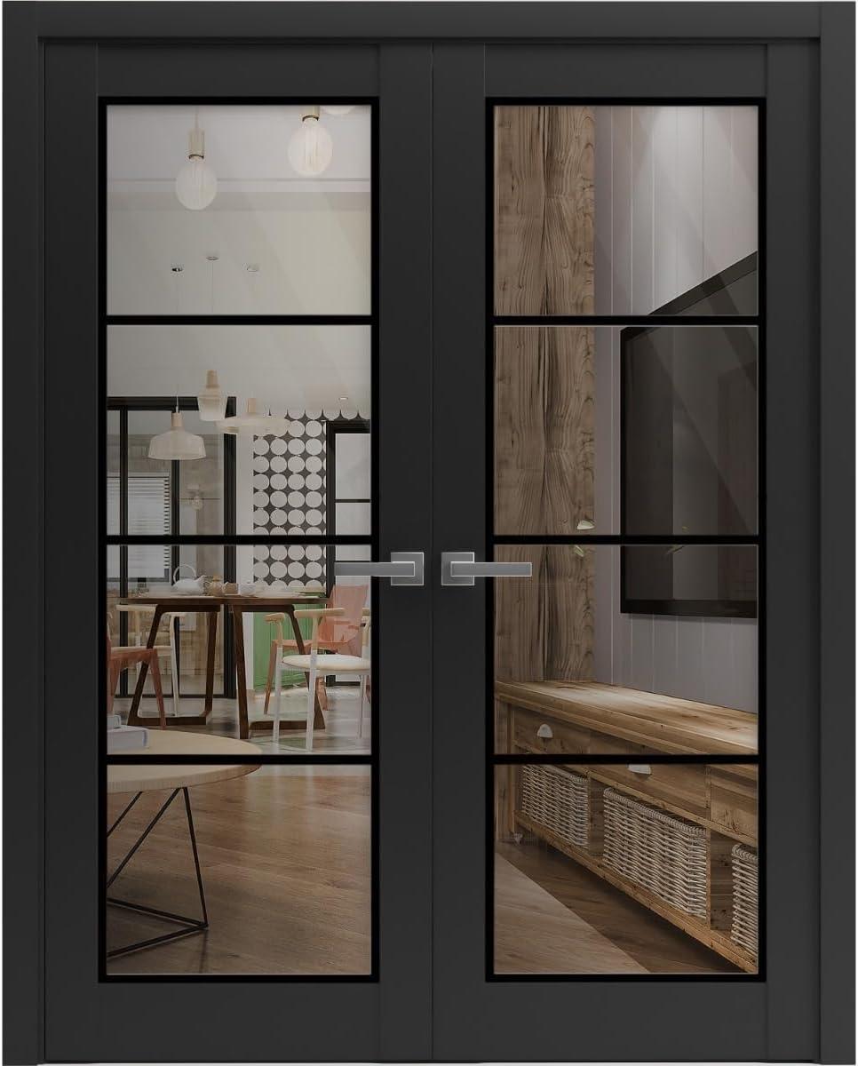 SARTODOORS 2466 Solid + Manufactured Wood Paneled French Doors