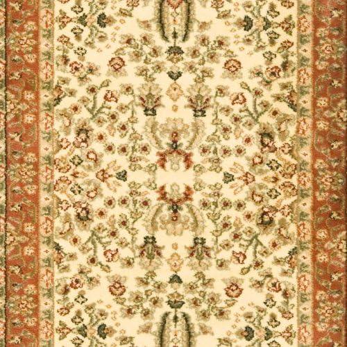 Lyndhurst LNH212 Power Loomed Runner Rug - Ivory/Rust - 2'3"x8' - Safavieh