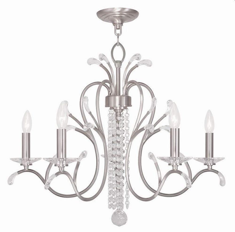 Livex Lighting 51005-91 Serafina 5-Light Chandelier, Brushed Nickel, 22