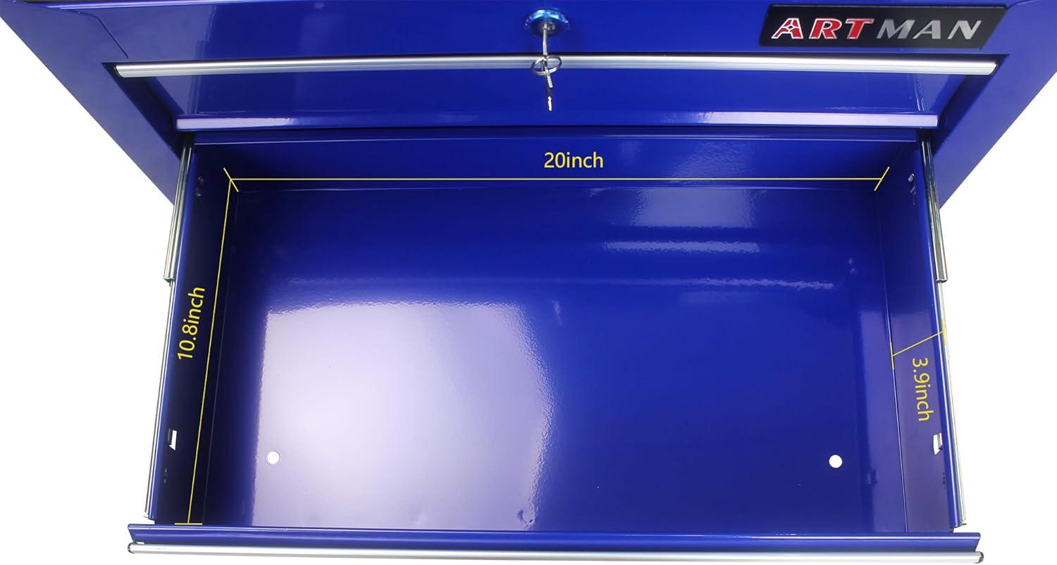 5 Large Drawers Tool Cart on Wheels,Rolling Tool Chest Tool Storage,Drawers Rolling Tool Trolley Organizer Tool Case for Garage, Warehouse, Workshop, Repair Shop (5 Large Drawers-29.3" H-Blue)