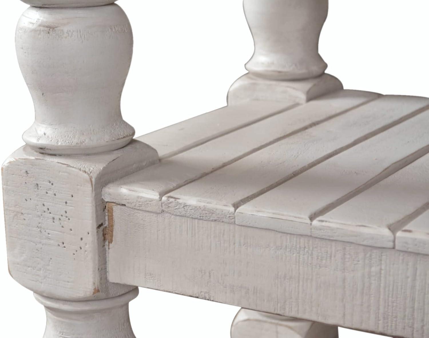 Sunset Trading Stowe Barn Door Console - Media Cabinet - TV Stand - Rustic White and Brown Solid Wood