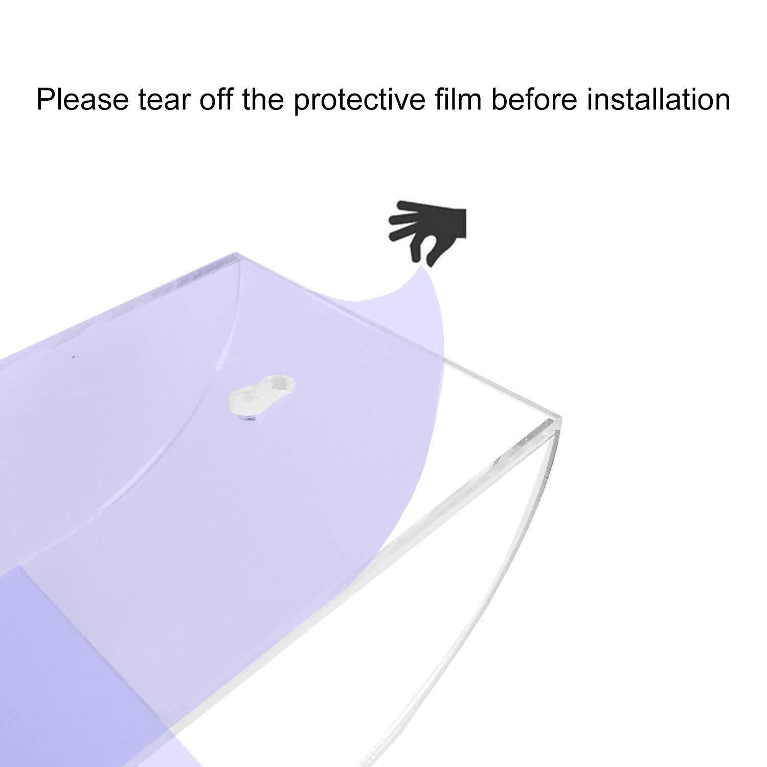 APSOONSELL Remote Control Holder Organizer Wall Mount Acrylic Tidy for Air Conditioner, TV Box, Stereo, 3 Slots