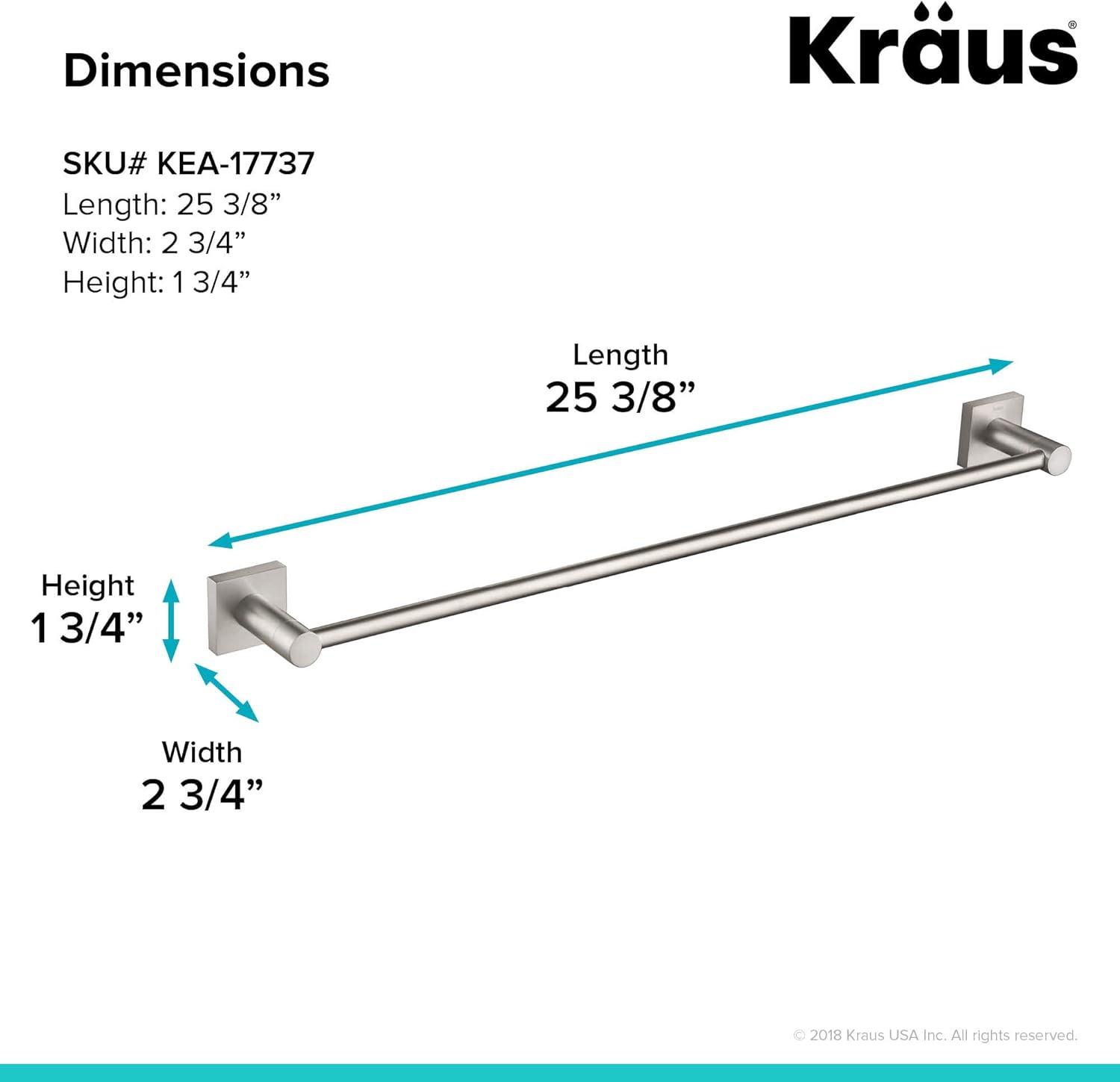Ventus 25.38" Wall Mounted Towel Bar
