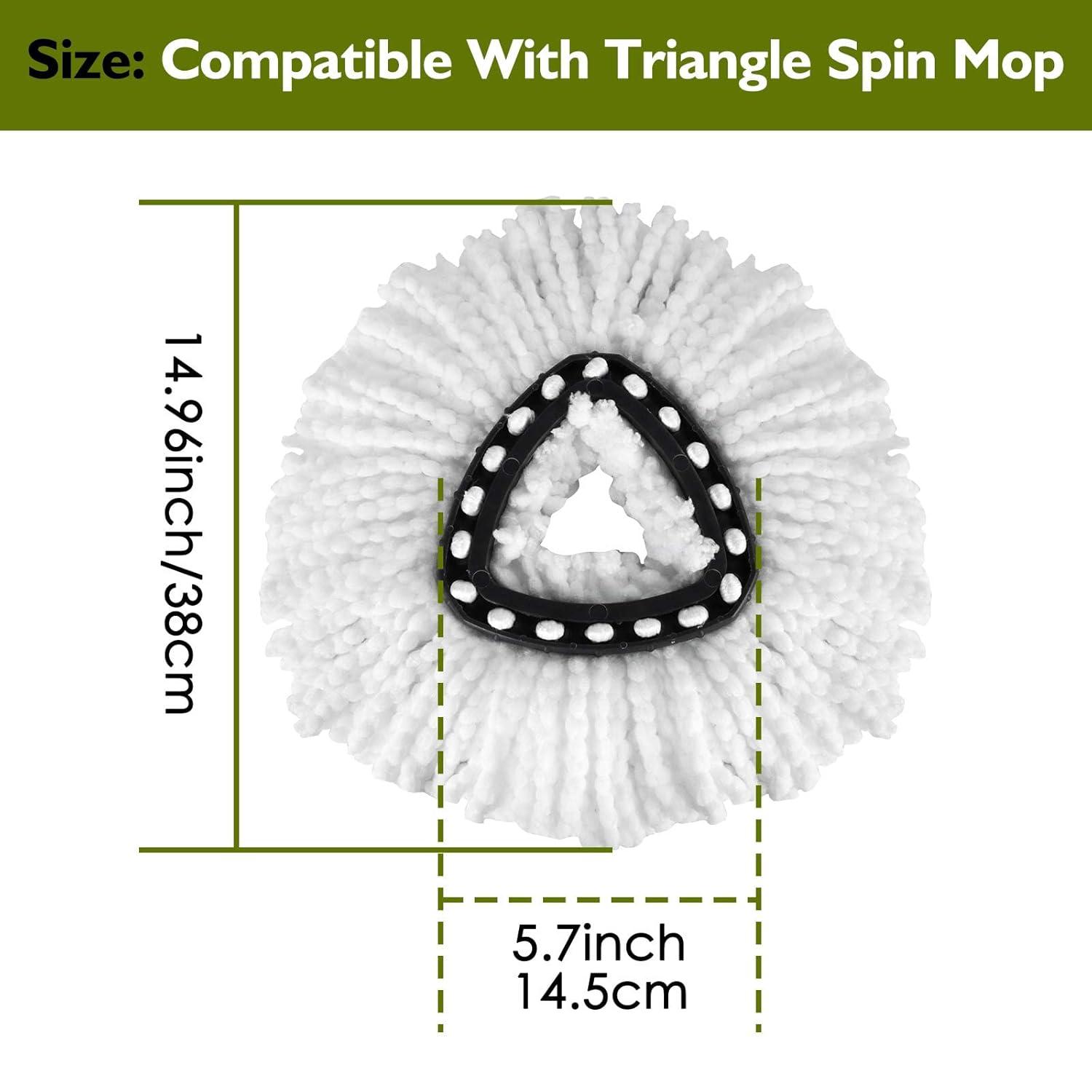 6 Pack EasyWring Spin Mop Refill - Compatible with O-Ceda, Microfiber Floor Spinning Heads Mop Head Replacement