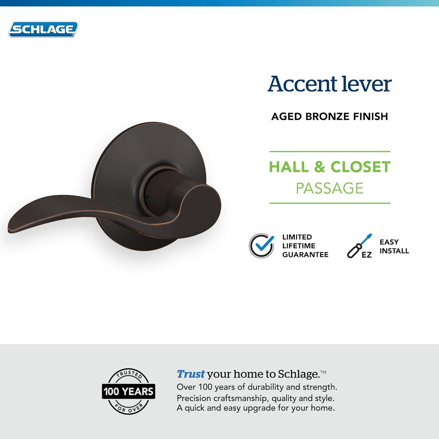 Accent Lever Hall and Closet Lock