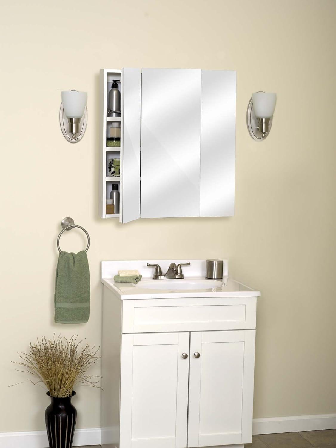 American Pride M Series Beveled Triview Medicine Cabinet, 24 In.