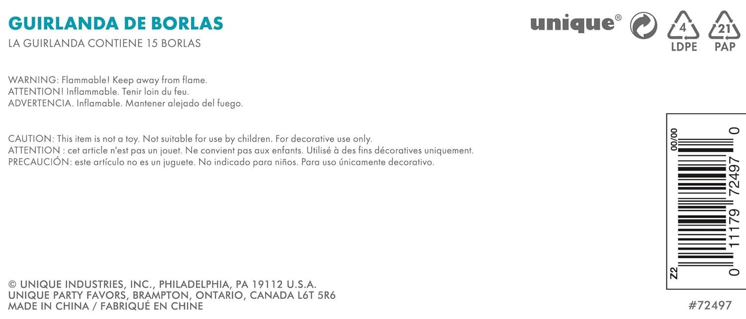 Foil Tassel Garland, 9ft, Iridescent, 1ct