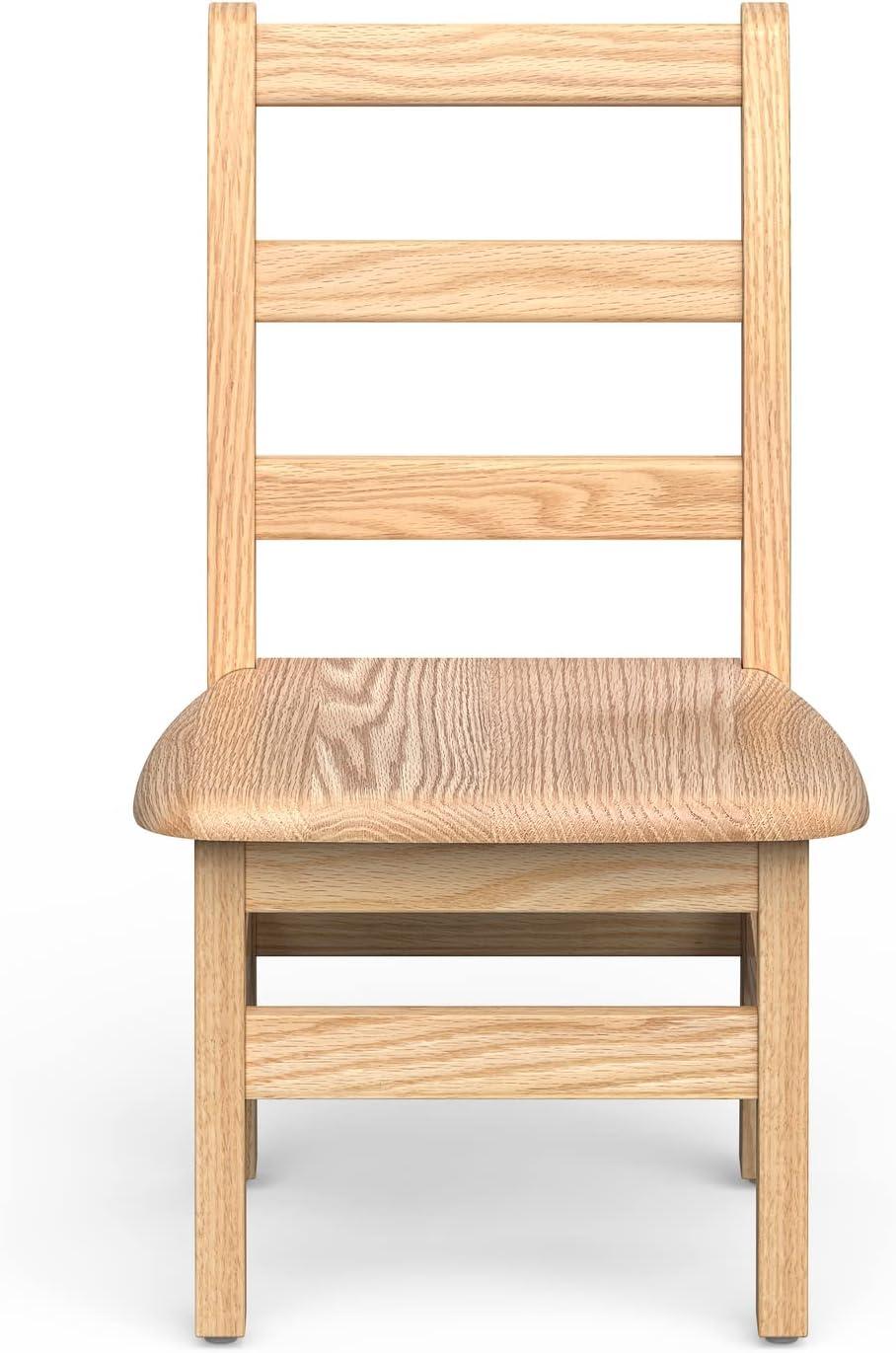 Foundations Little Scholars Sillas Escolares de Madera para Niños Roble Rojo Completamente Ensambladas, Fabricadas en EE. UU., 14", Paquete de 2