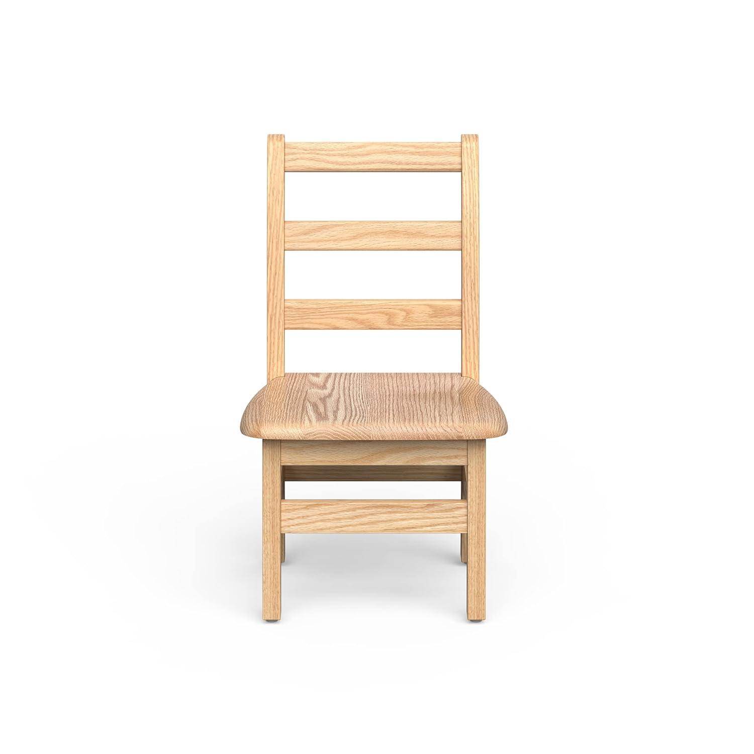 Foundations Little Scholars Sillas Escolares de Madera para Niños Roble Rojo Completamente Ensambladas, Fabricadas en EE. UU., 14", Paquete de 2