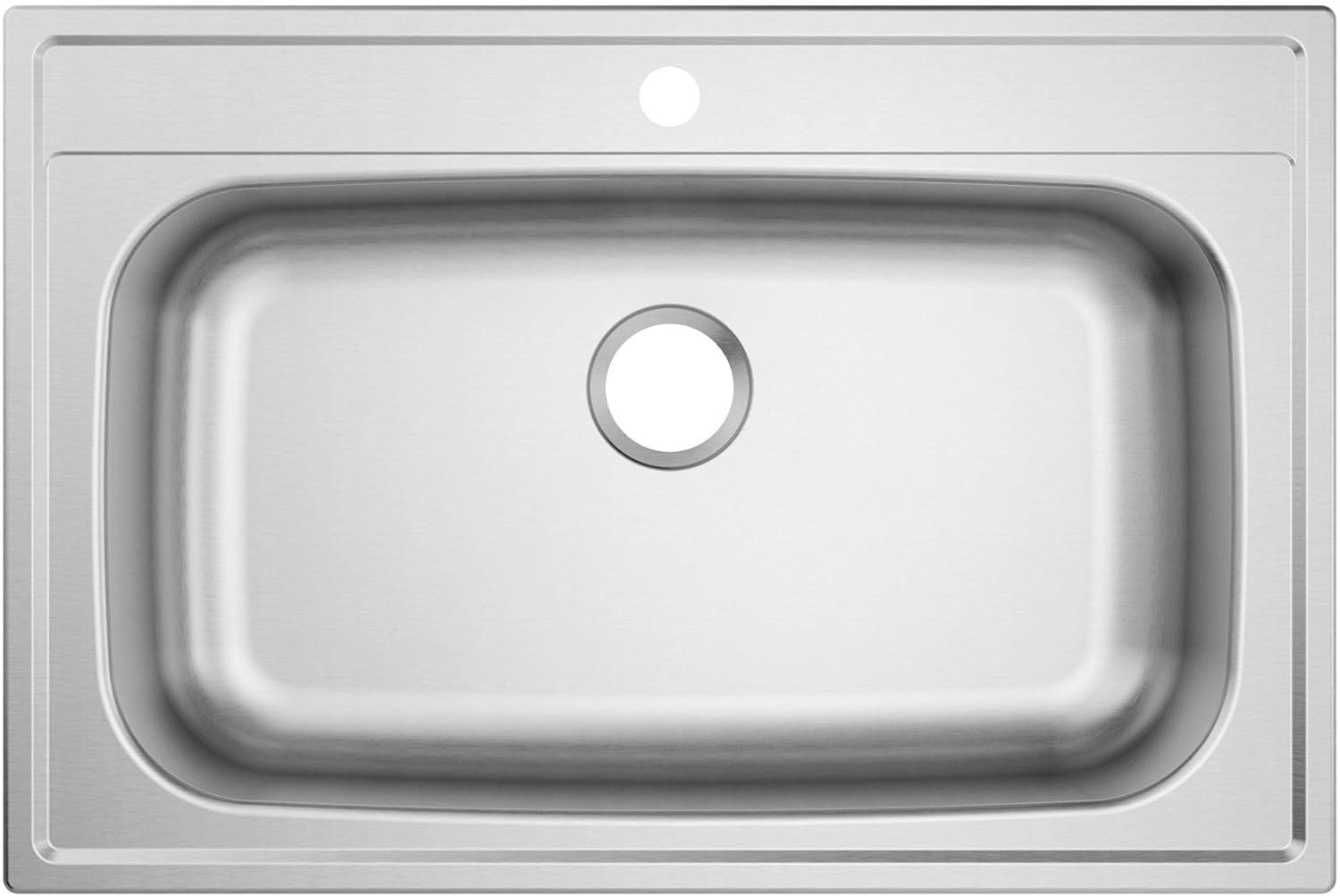 33-Inch Stainless Steel Single Bowl Drop-In Kitchen Sink