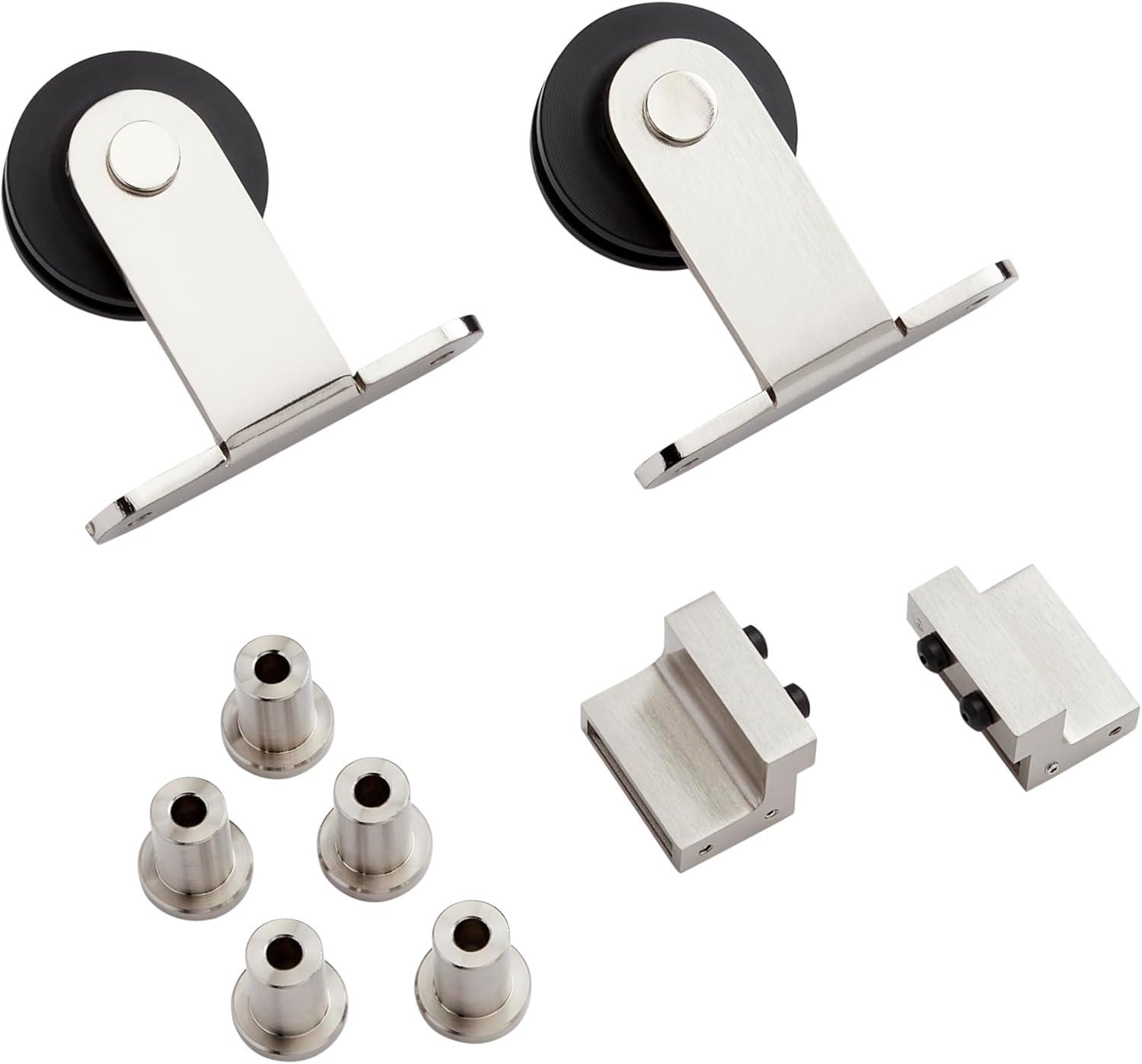 Black Steel 78.75" Top-Mount Barn Door Hardware Kit