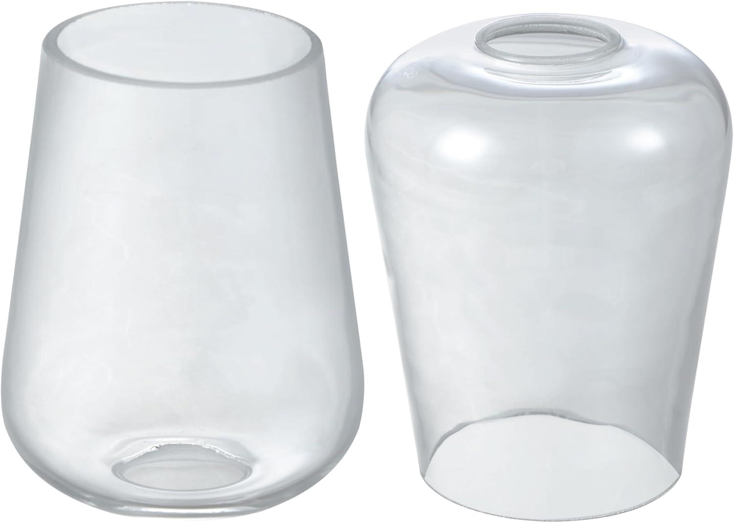 Aspen Creative 23655-60-2, Clear Wine Glass Shade, Fitter: 1-5/8” D, 4-3/4" D x 6-1/8" H, Set of 2