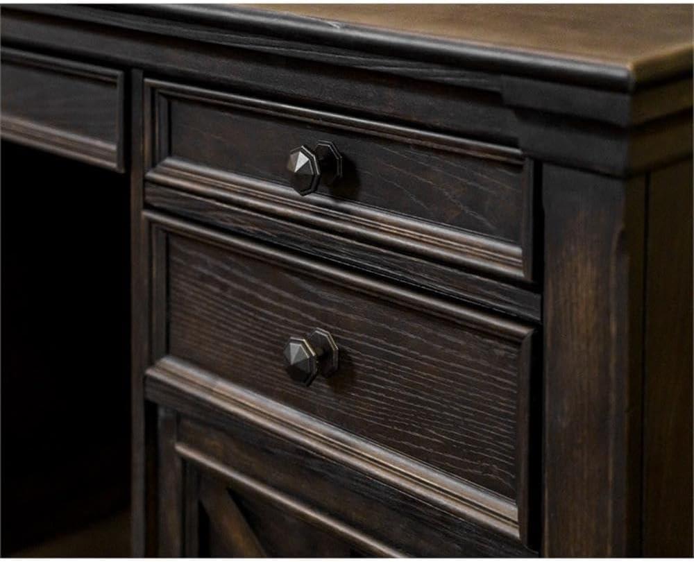 Kingston Traditional Wood Office Desk Dark Brown - Martin Furniture