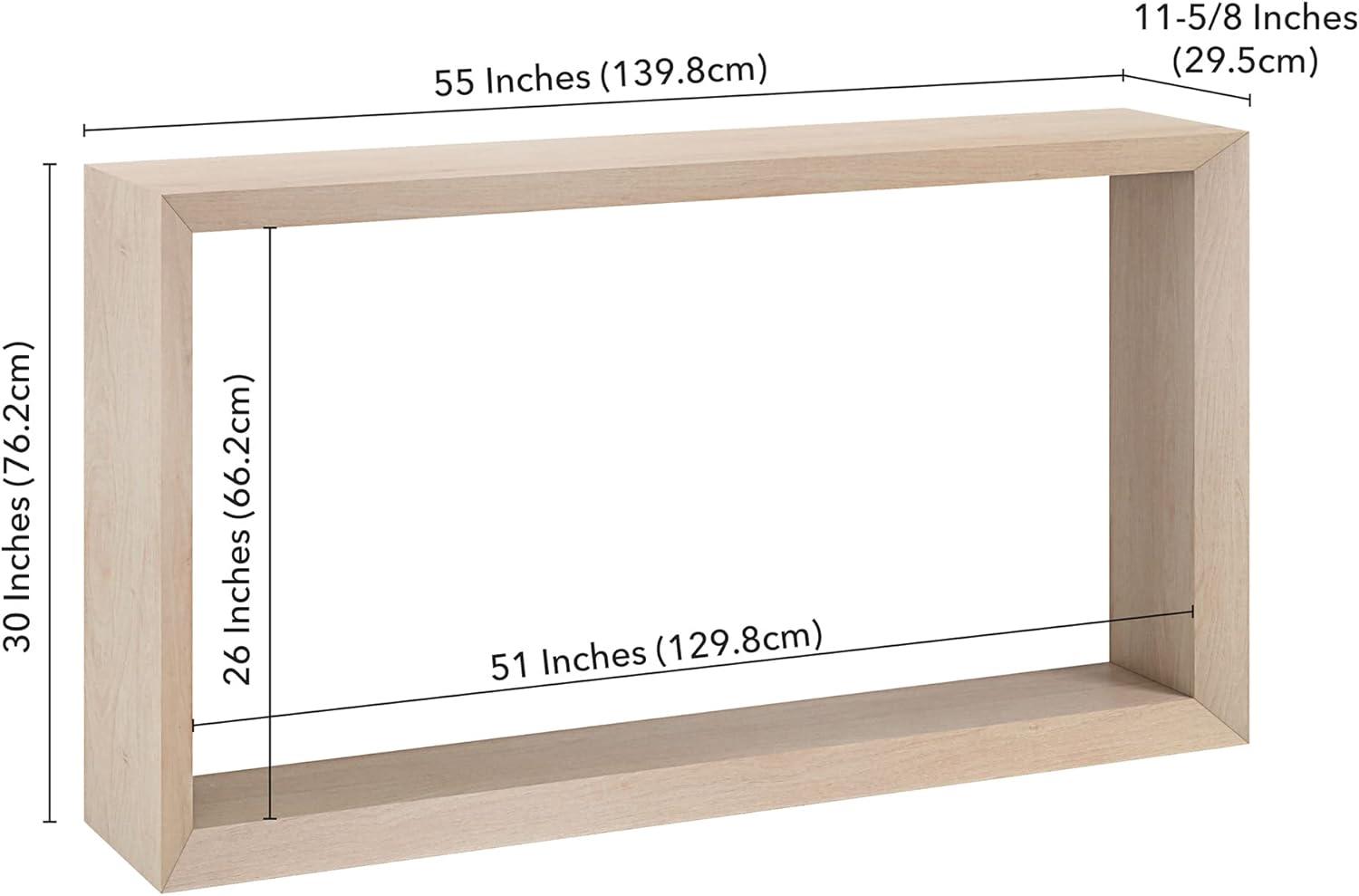 Evelyn&Zoe Osmond 55" Wide Rectangular Console Table, Alder White