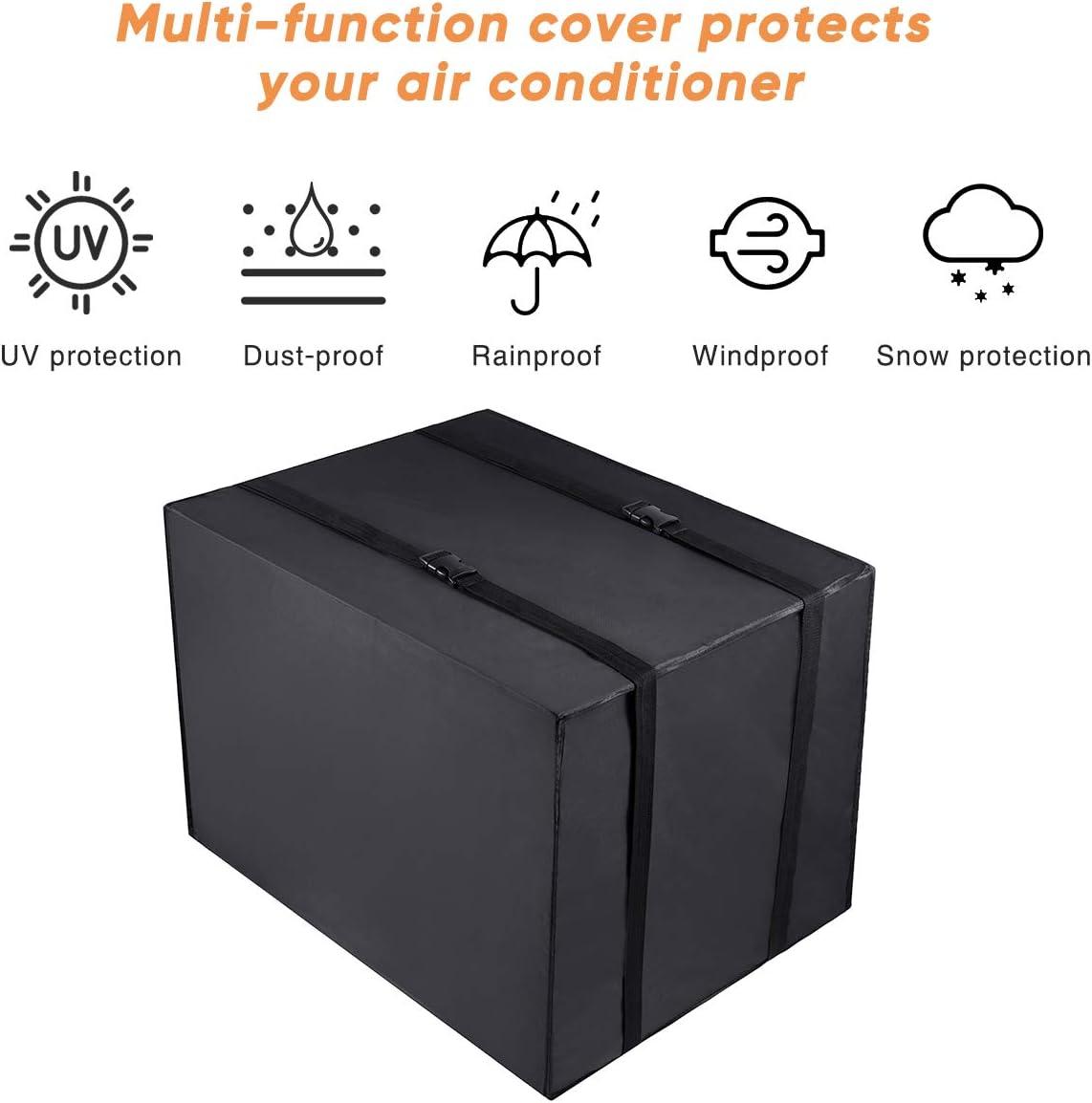 Black Waterproof Outdoor Window Air Conditioner Cover