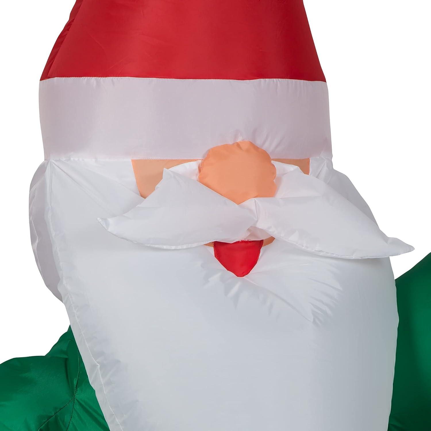 4-Foot Pre-Lit Inflatable Christmas Gnome Decoration