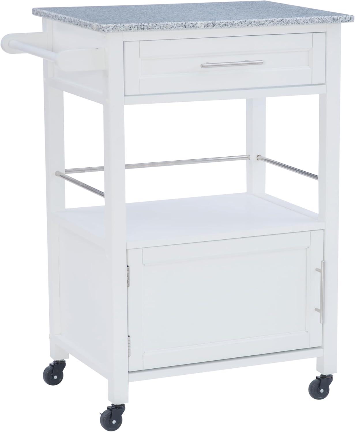 Mitchell Kitchen Cart Granite Top - Linon