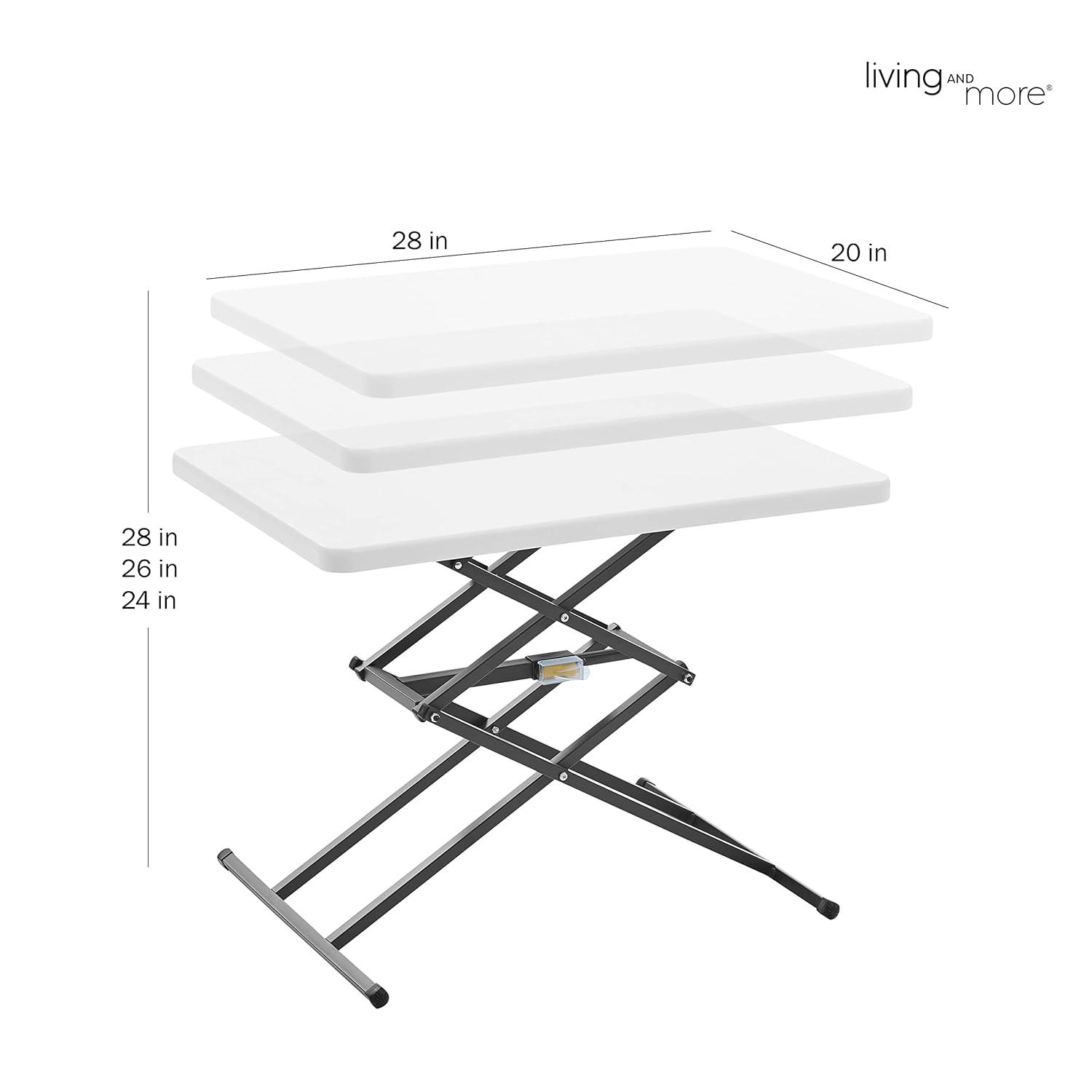 MASMIO 28Inch Height-Adjustable Portable Dinner Table
