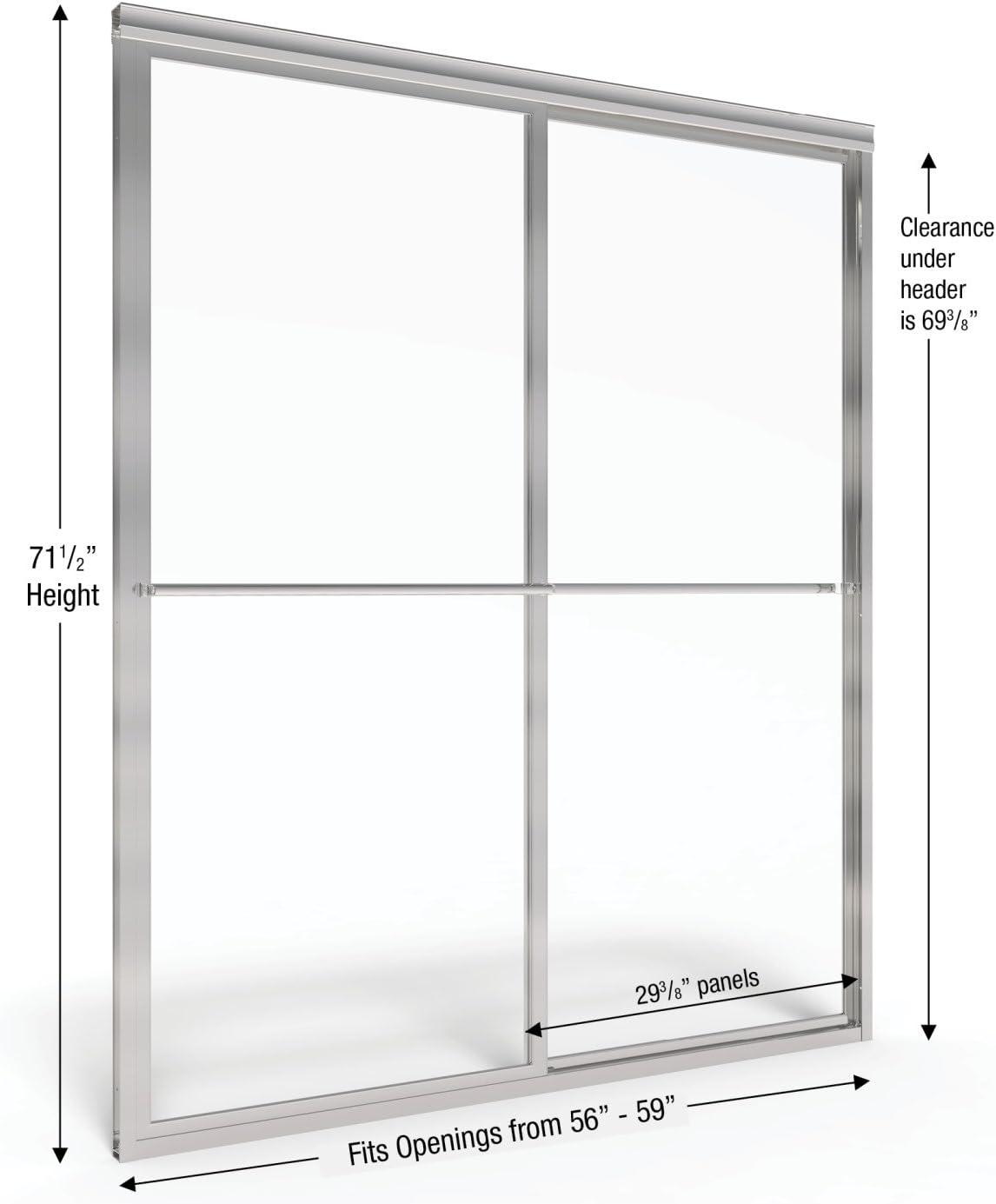 Basco Deluxe 59'' x 71.5'' Framed Bypass Sliding Shower Door