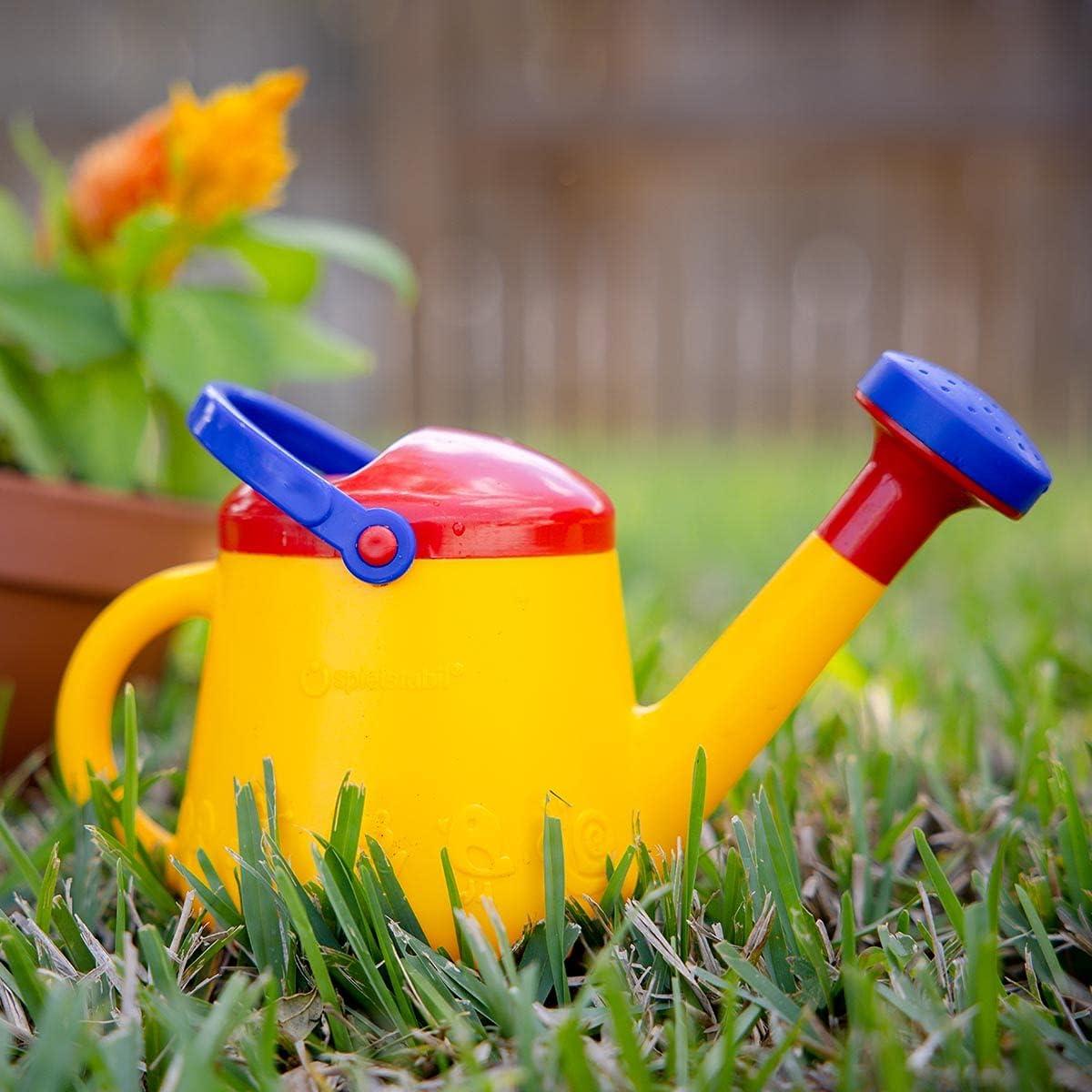 Spielstabil Toddler Outdoor Garden Tools -Classic Yellow Watering Can for Kids Ages 18 Months and Up - 1 Liter Garden Toy Set - Made in Germany