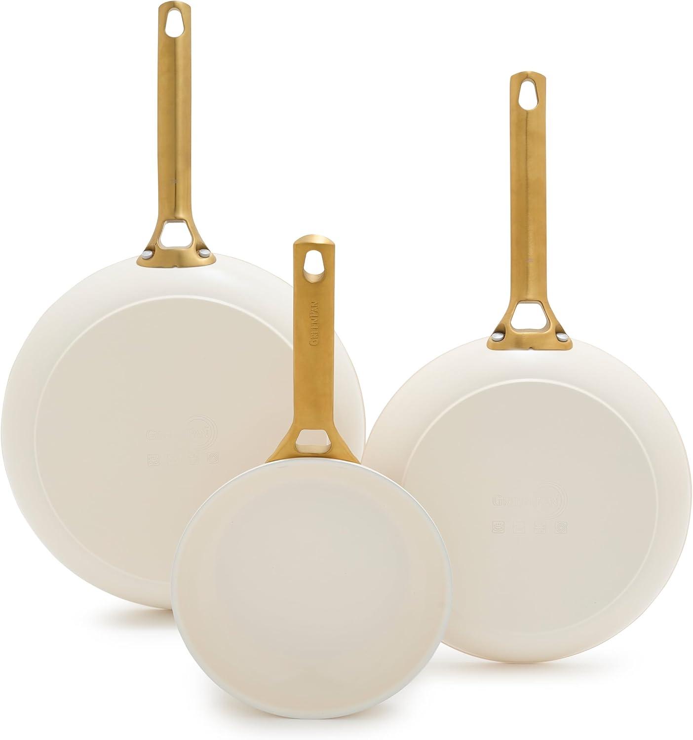 GreenPan Reserve Healthy Ceramic Nonstick, 8", 10" And 12" Frypan Set
